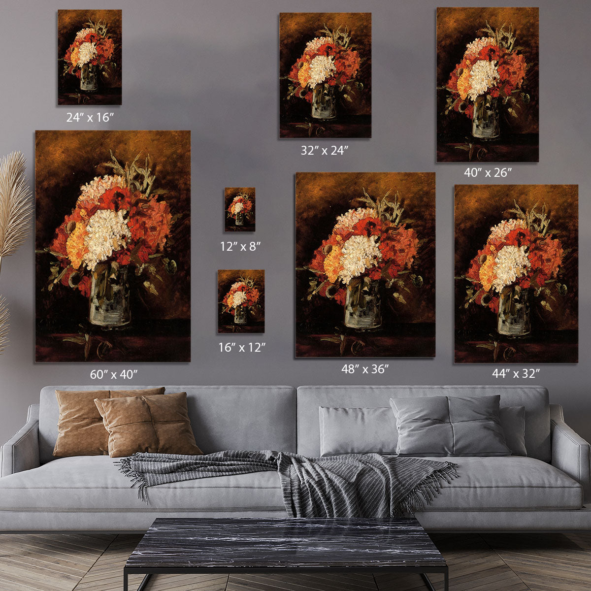 Vase with Carnations by Van Gogh Canvas Print or Poster - Canvas Art Rocks - 7