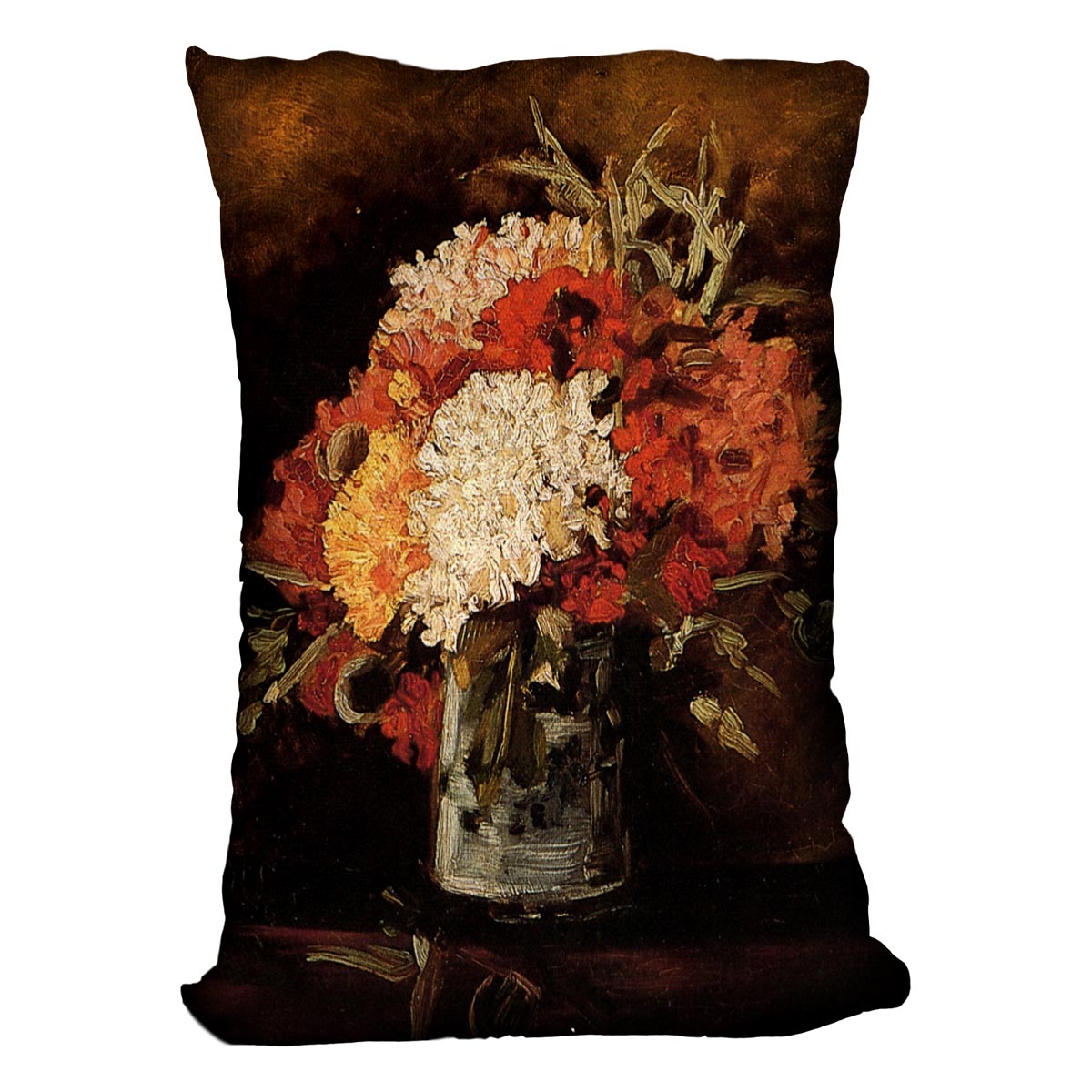 Vase with Carnations by Van Gogh Cushion