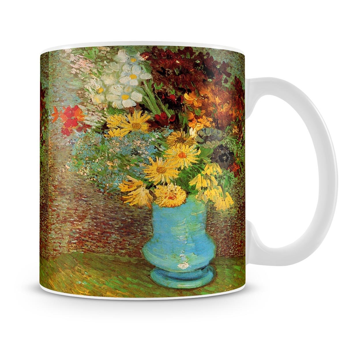 Vase with Daisies and Anemones by Van Gogh Mug - Canvas Art Rocks - 4