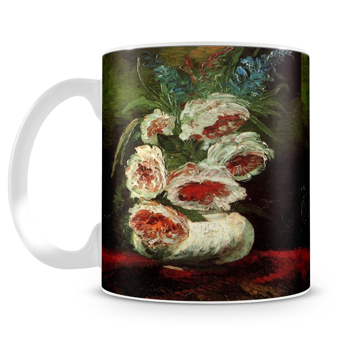 Vase with Peonies by Van Gogh Mug - Canvas Art Rocks - 4