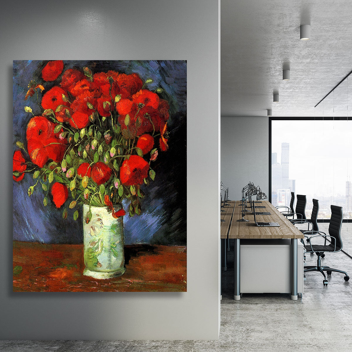 Vase with Red Poppies by Van Gogh Canvas Print or Poster - Canvas Art Rocks - 3