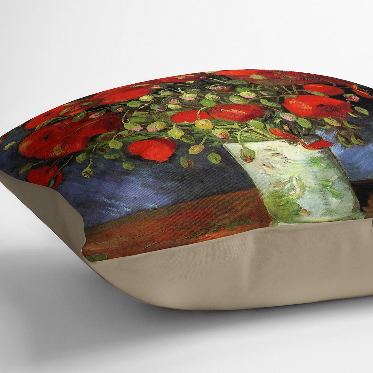 Vase with Red Poppies by Van Gogh Cushion