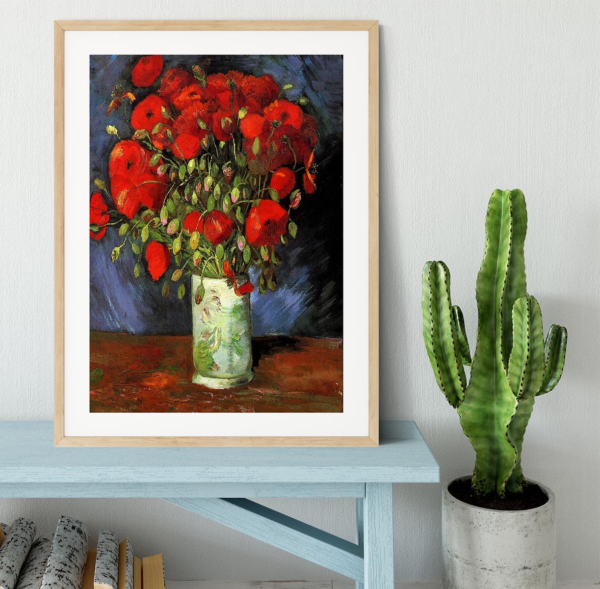Vase with Red Poppies by Van Gogh Framed Print - Canvas Art Rocks - 3