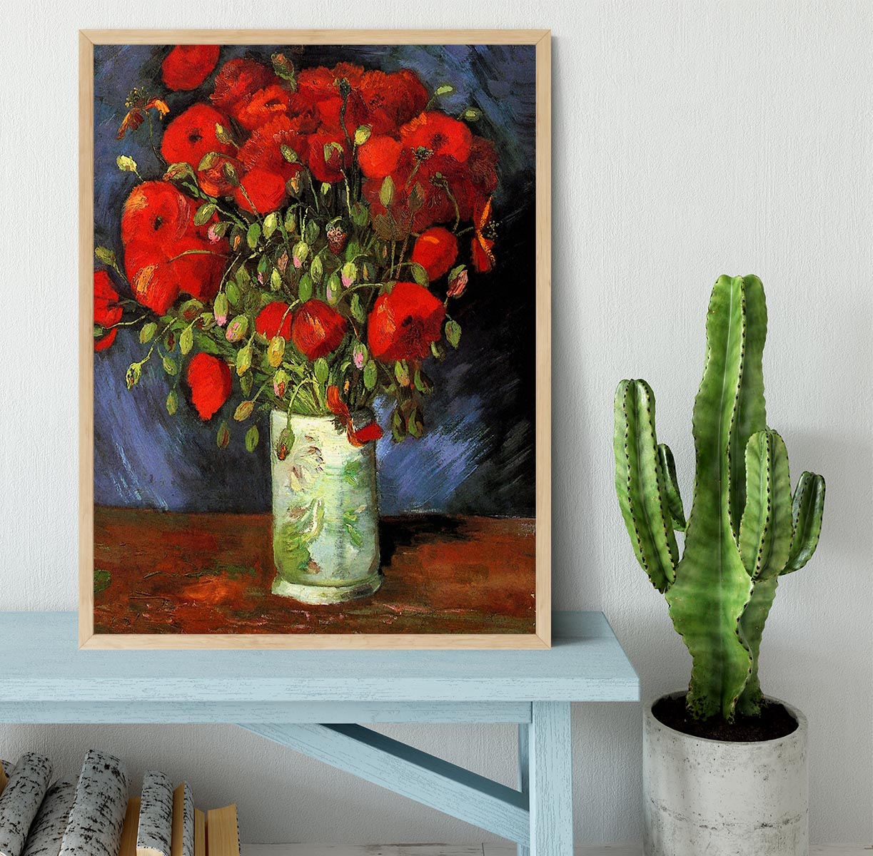 Vase with Red Poppies by Van Gogh Framed Print - Canvas Art Rocks - 4