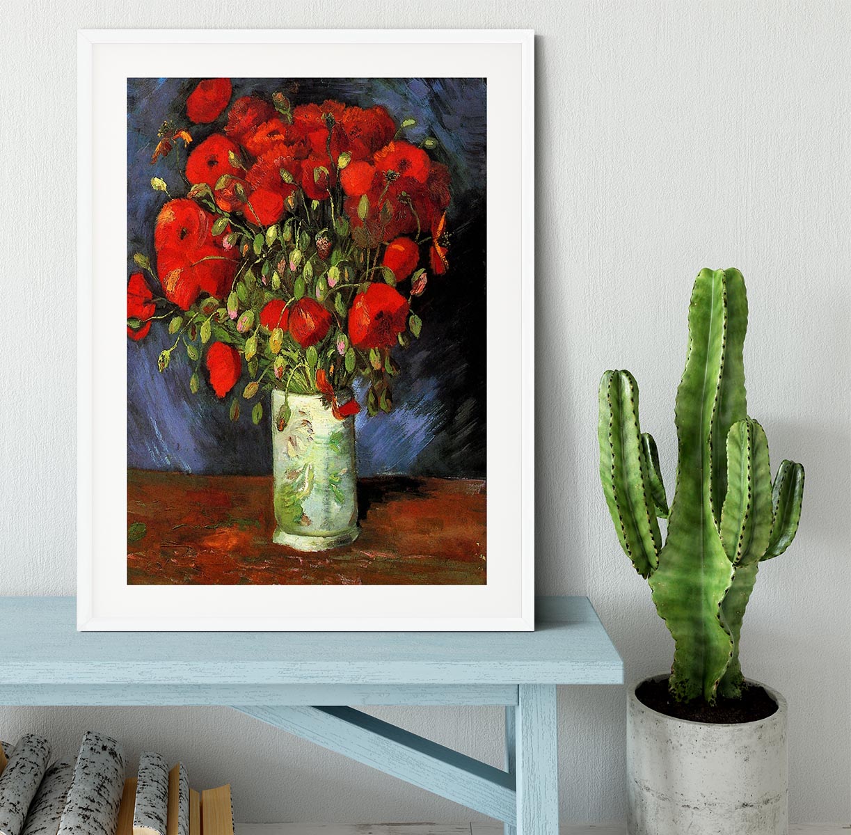 Vase with Red Poppies by Van Gogh Framed Print - Canvas Art Rocks - 5