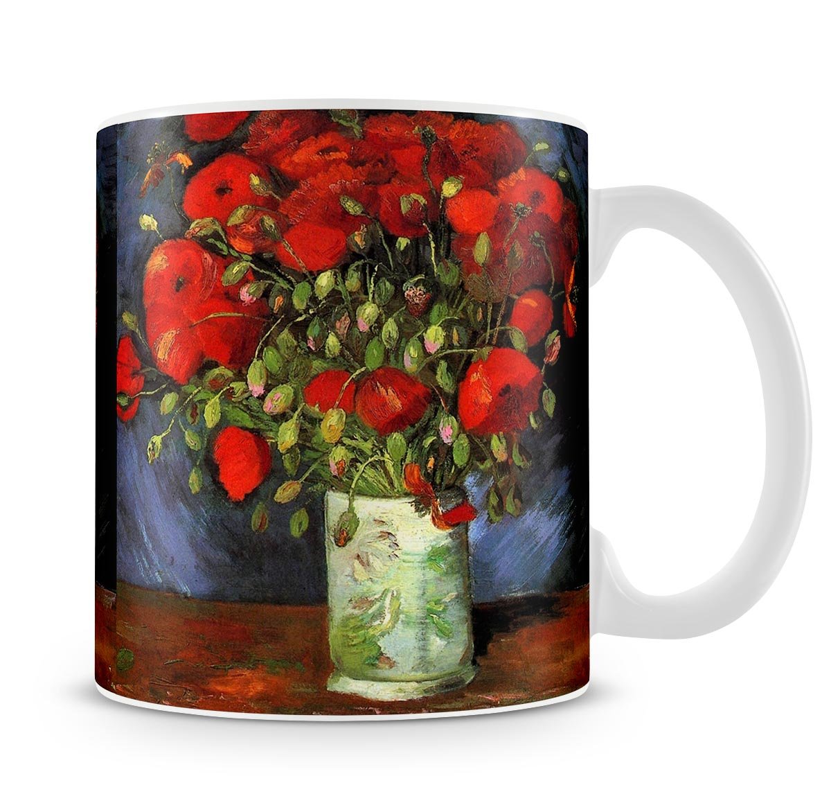 Vase with Red Poppies by Van Gogh Mug - Canvas Art Rocks - 4