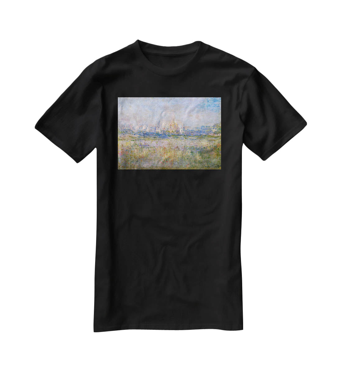 Vctheuil in the fog by Monet T-Shirt - Canvas Art Rocks - 1
