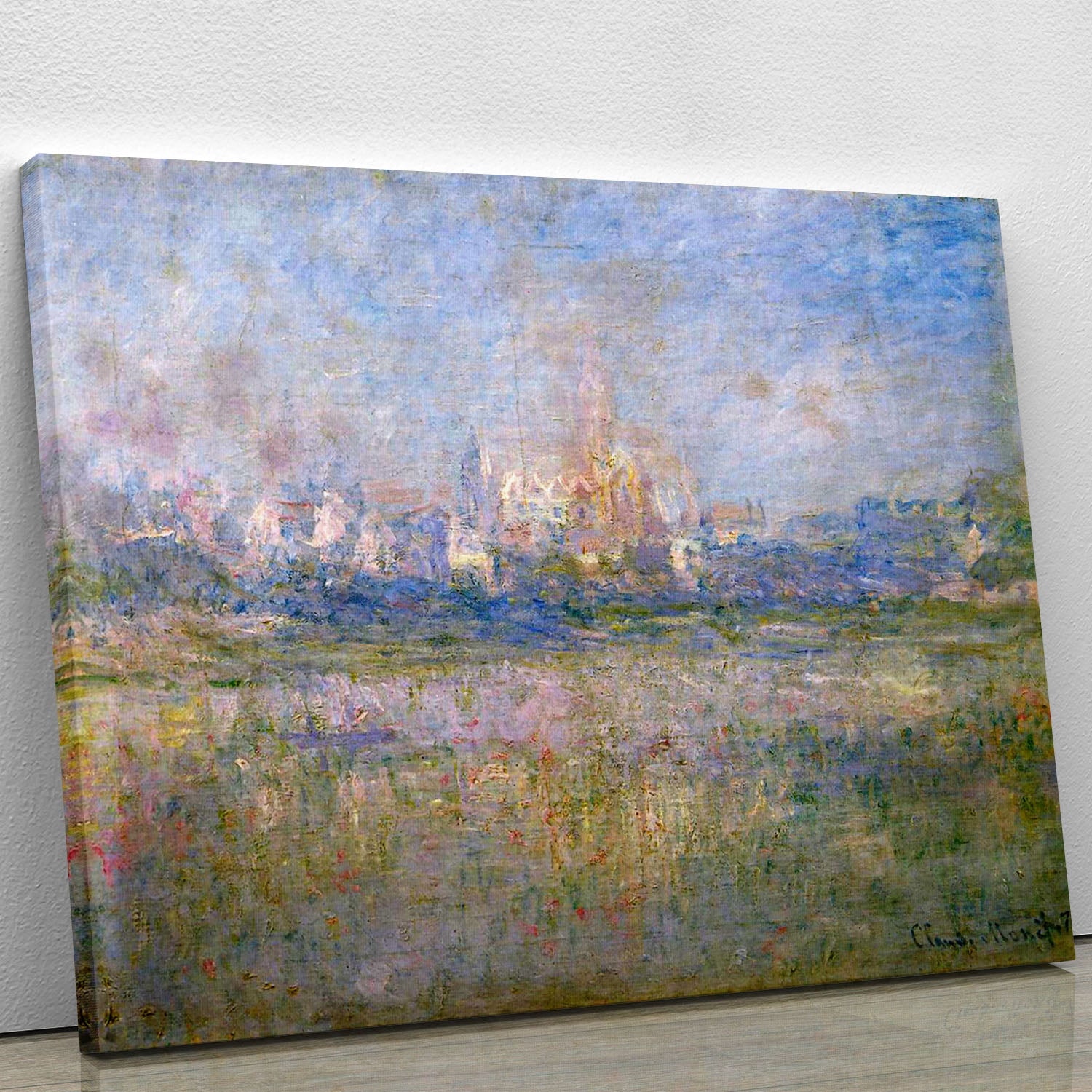 Vctheuil in the fog by Monet Canvas Print or Poster - Canvas Art Rocks - 1