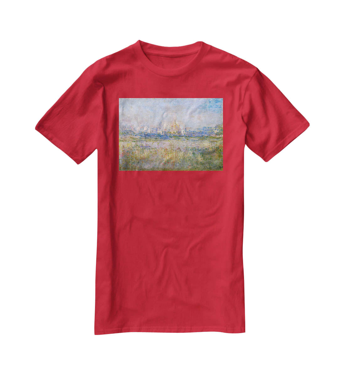 Vctheuil in the fog by Monet T-Shirt - Canvas Art Rocks - 4