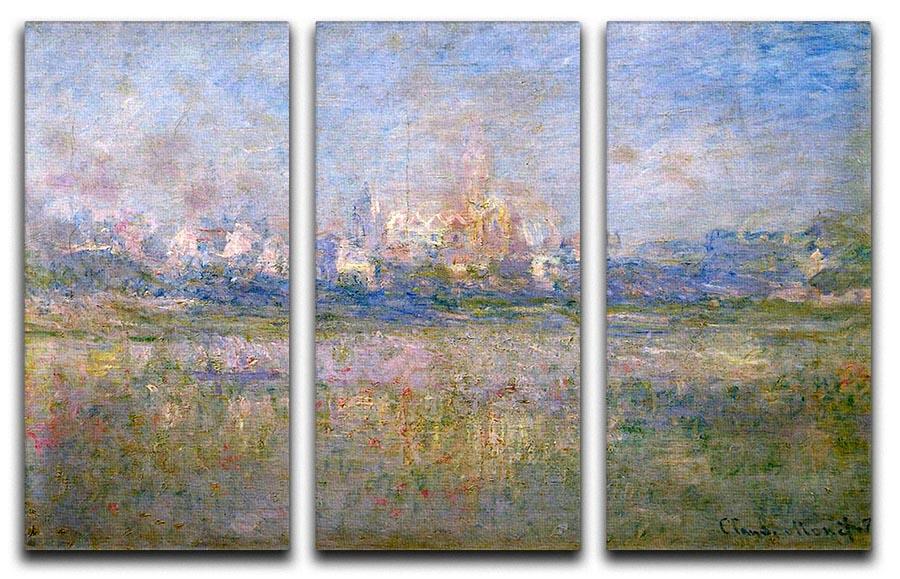 Vctheuil in the fog by Monet Split Panel Canvas Print - Canvas Art Rocks - 4