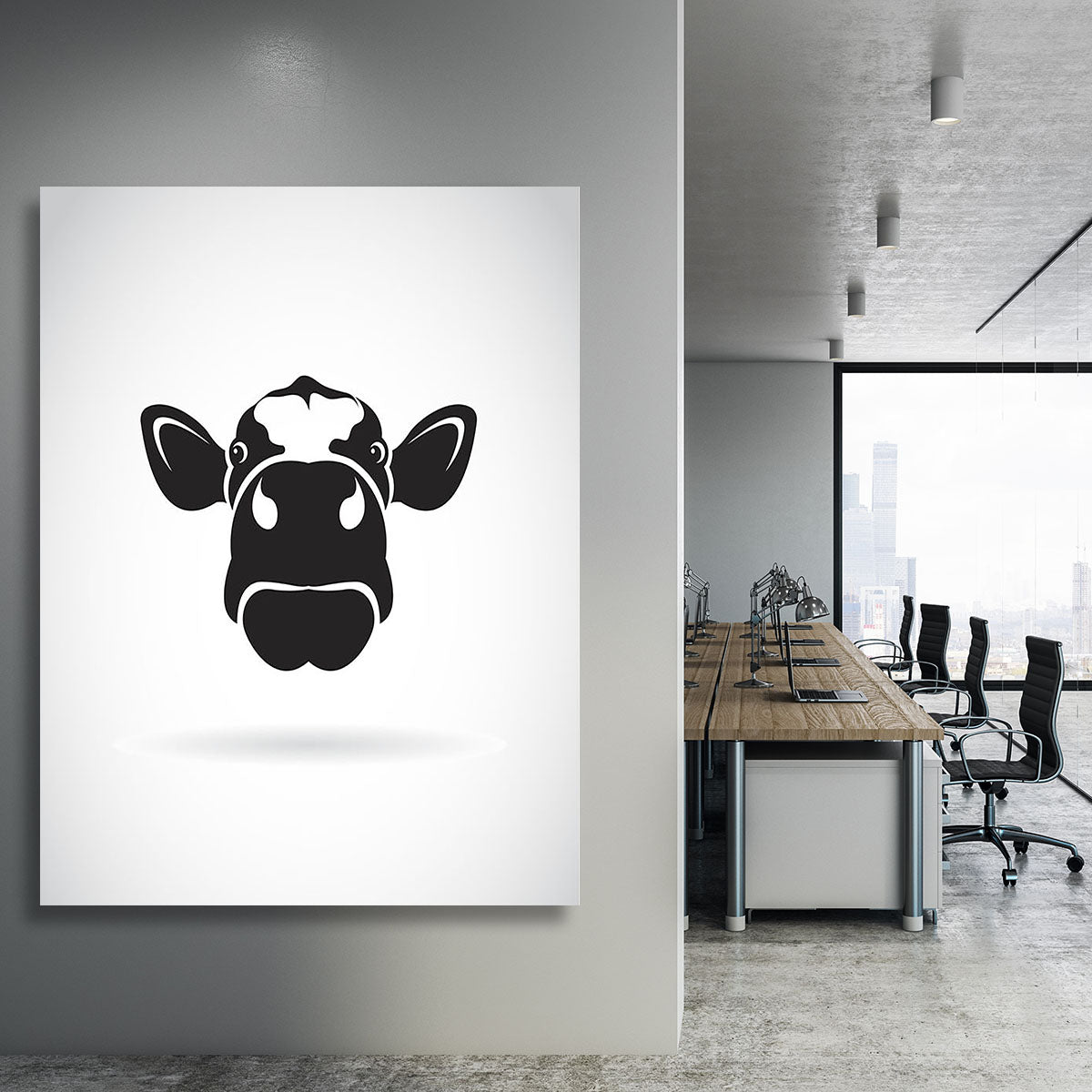 Vector image of an cow Canvas Print or Poster - Canvas Art Rocks - 3
