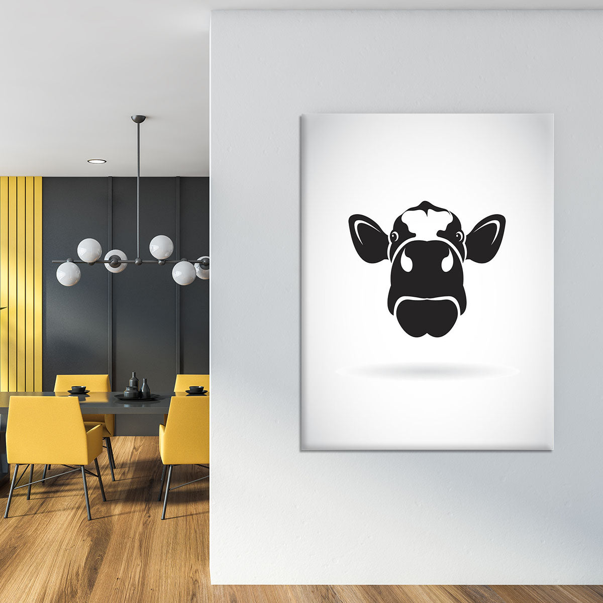 Vector image of an cow Canvas Print or Poster - Canvas Art Rocks - 4