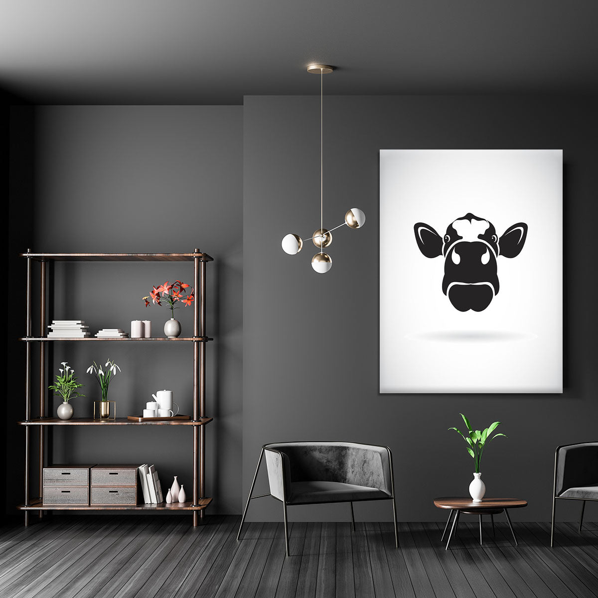 Vector image of an cow Canvas Print or Poster - Canvas Art Rocks - 5