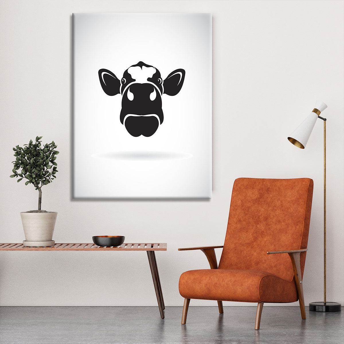 Vector image of an cow Canvas Print or Poster - Canvas Art Rocks - 6