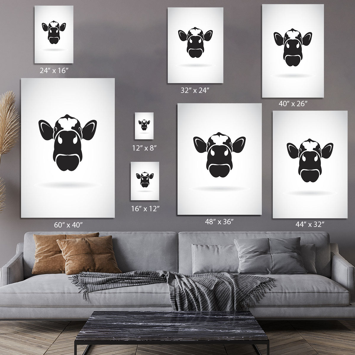 Vector image of an cow Canvas Print or Poster - Canvas Art Rocks - 7