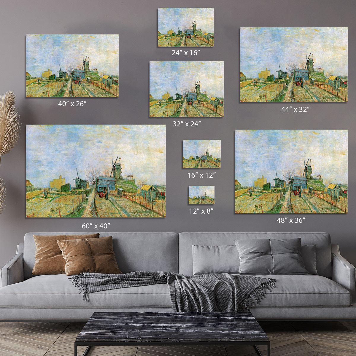Vegetable Garden in Montmartre by Van Gogh Canvas Print or Poster - Canvas Art Rocks - 7