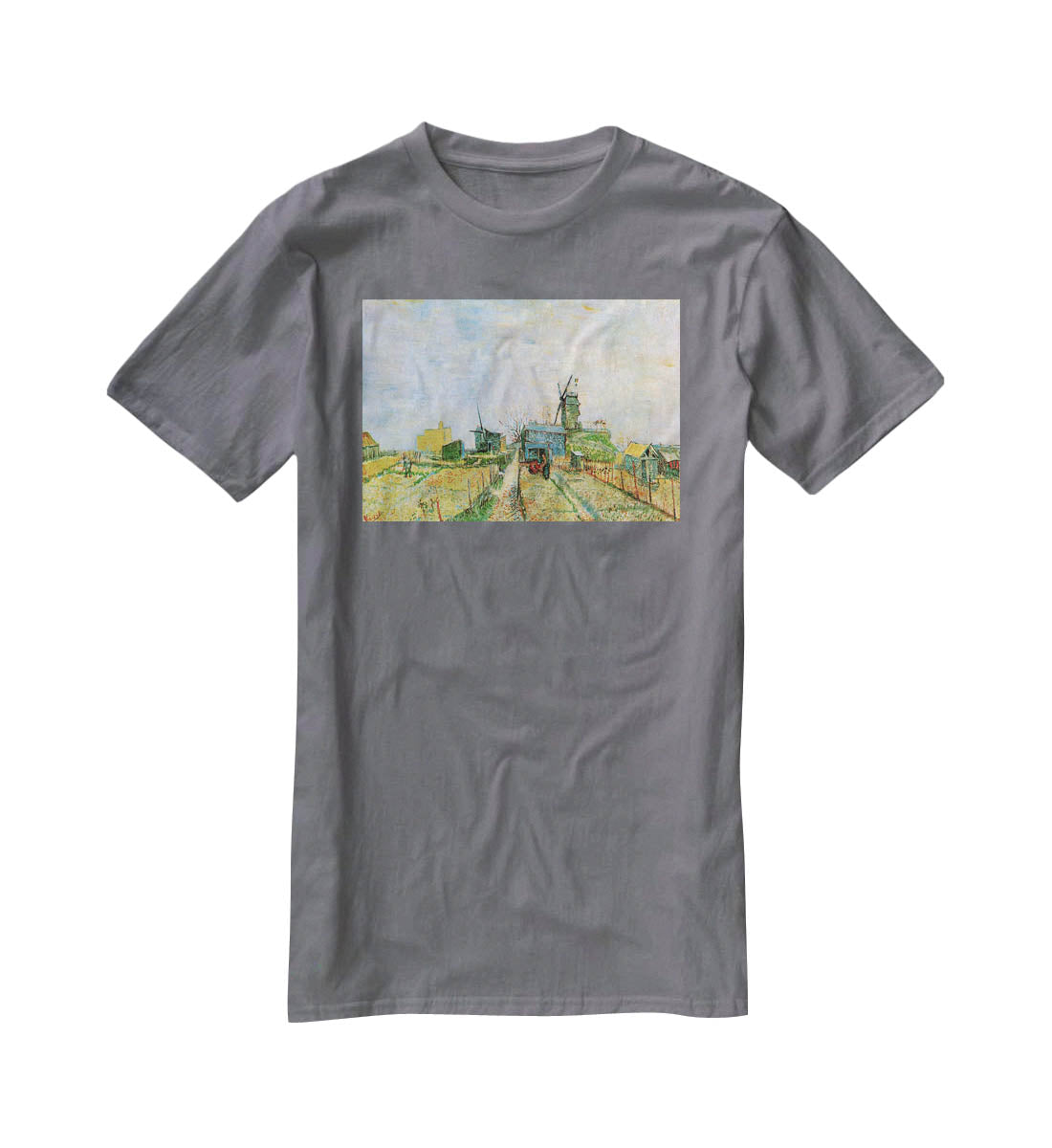 Vegetable Garden in Montmartre by Van Gogh T-Shirt - Canvas Art Rocks - 3