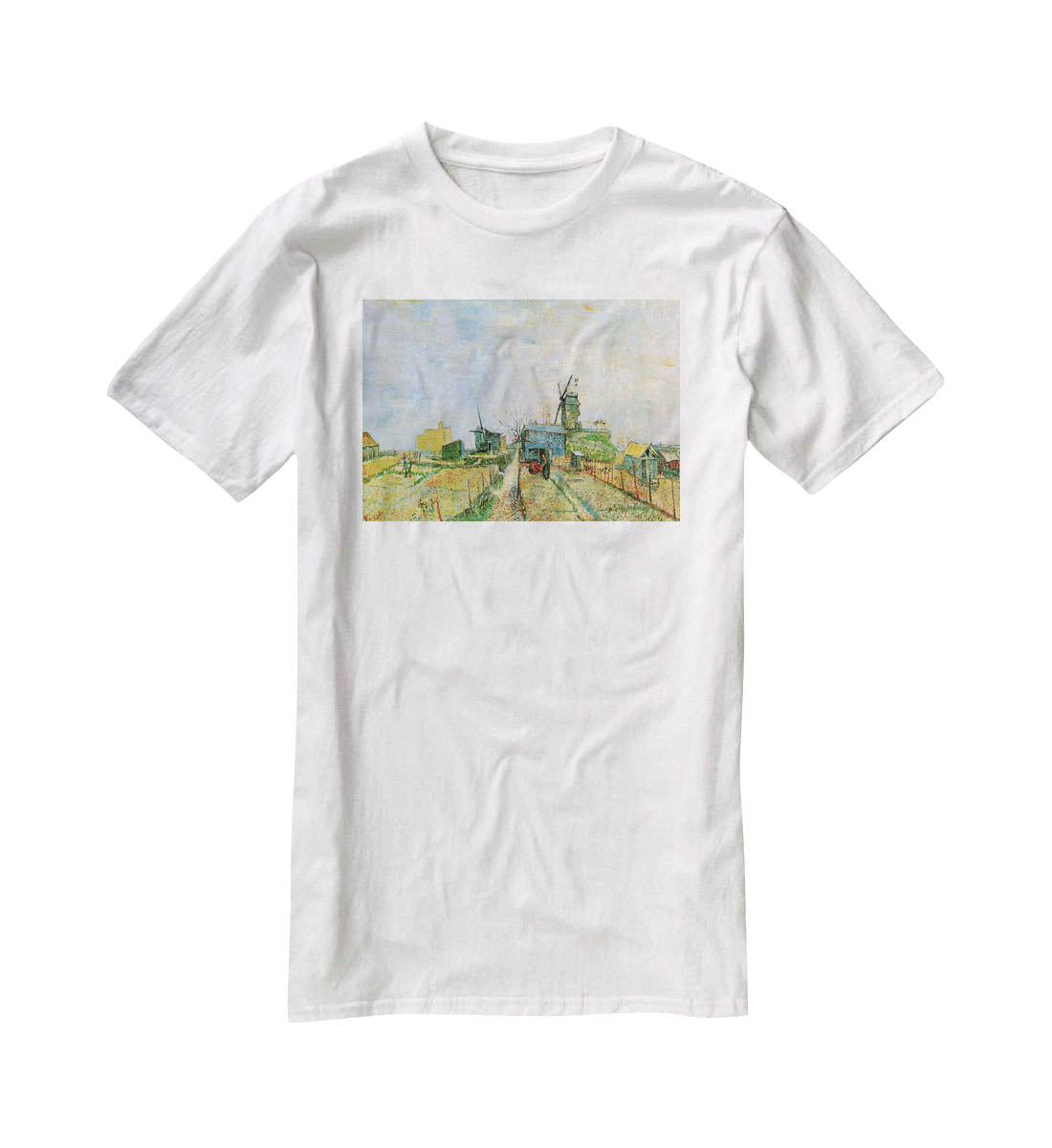 Vegetable Garden in Montmartre by Van Gogh T-Shirt - Canvas Art Rocks - 5