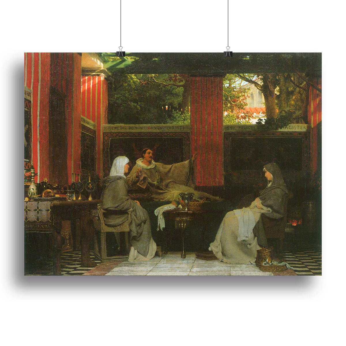 Venantius Fortunatus contributes Radegund VI by Alma Tadema Canvas Print or Poster - Canvas Art Rocks - 2