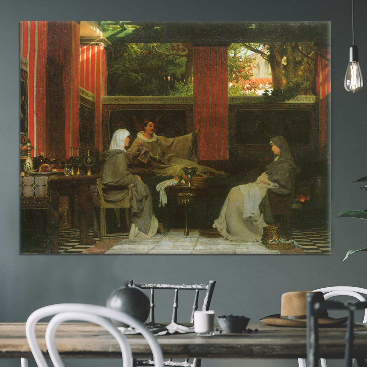 Venantius Fortunatus contributes Radegund VI by Alma Tadema Canvas Print or Poster - Canvas Art Rocks - 3