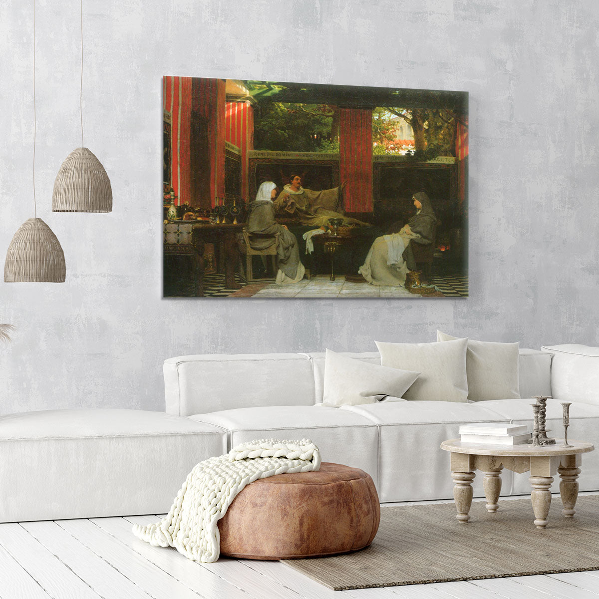 Venantius Fortunatus contributes Radegund VI by Alma Tadema Canvas Print or Poster - Canvas Art Rocks - 6