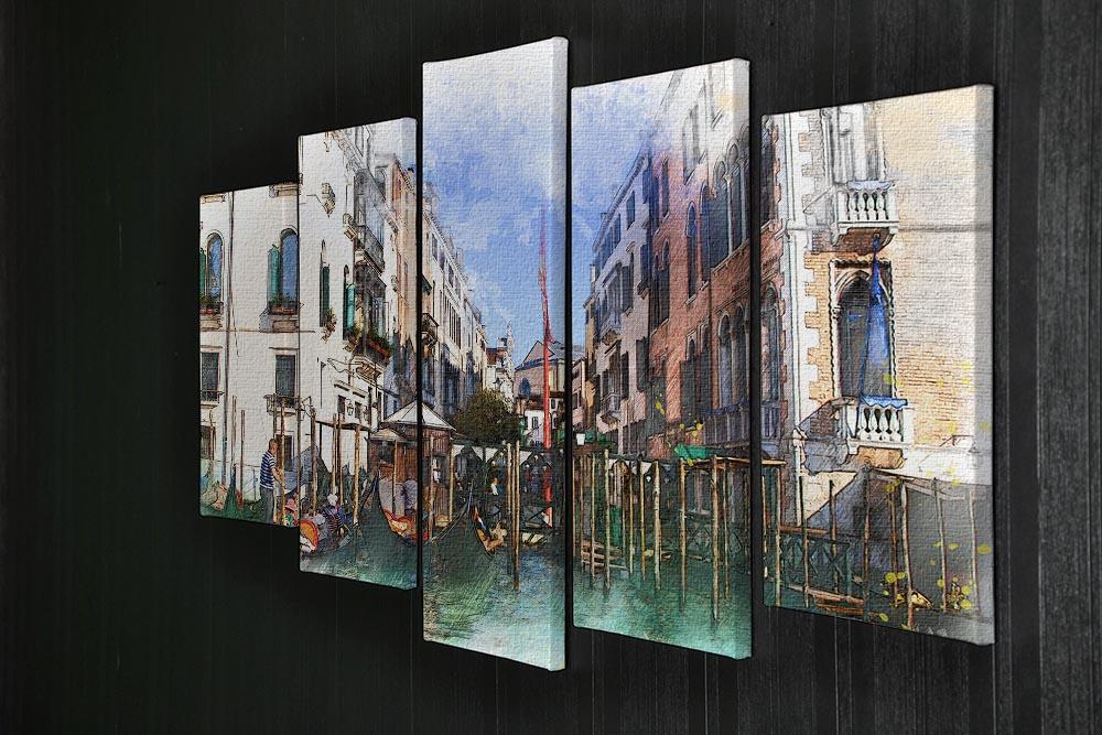 Venice Painting 5 Split Panel Canvas - Canvas Art Rocks - 2