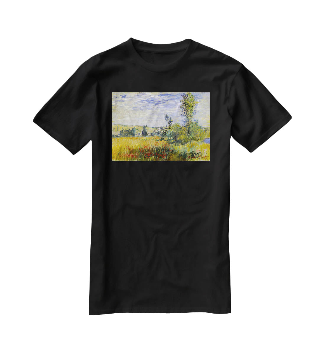 Vetheuil by Monet T-Shirt - Canvas Art Rocks - 1