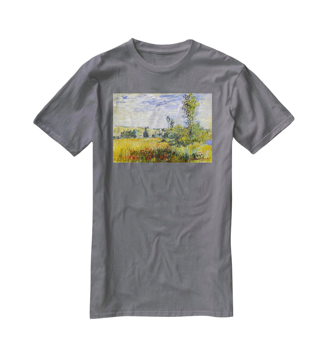 Vetheuil by Monet T-Shirt - Canvas Art Rocks - 3