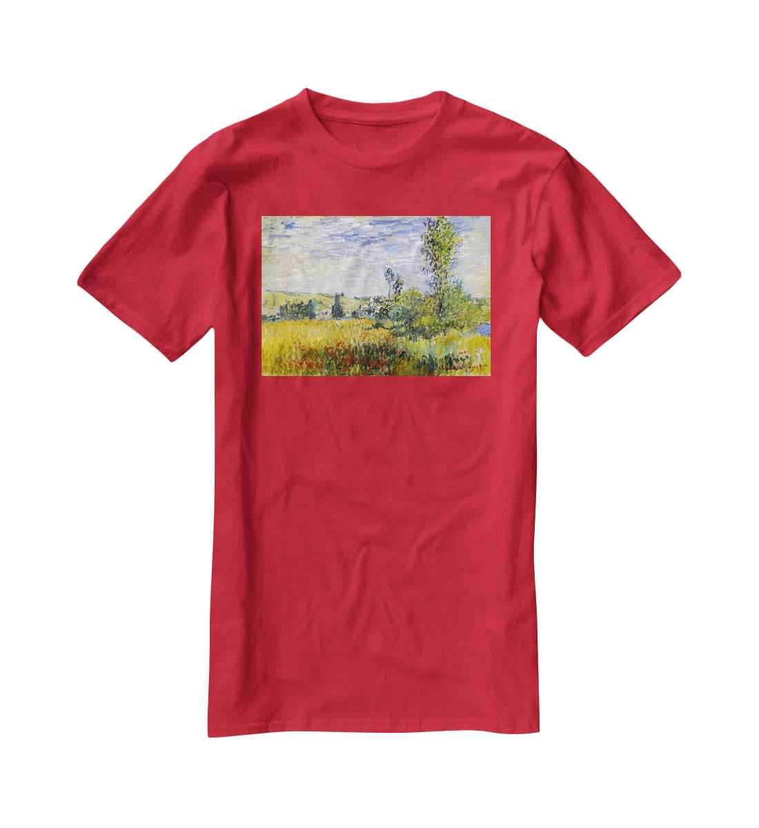 Vetheuil by Monet T-Shirt - Canvas Art Rocks - 4
