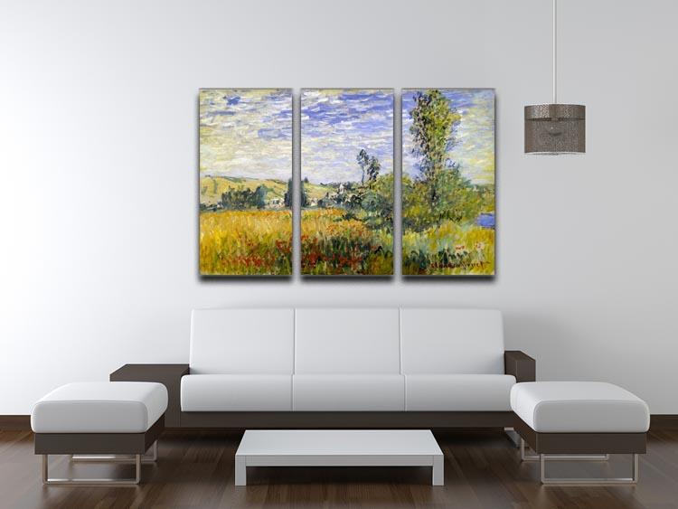 Vetheuil by Monet Split Panel Canvas Print - Canvas Art Rocks - 4