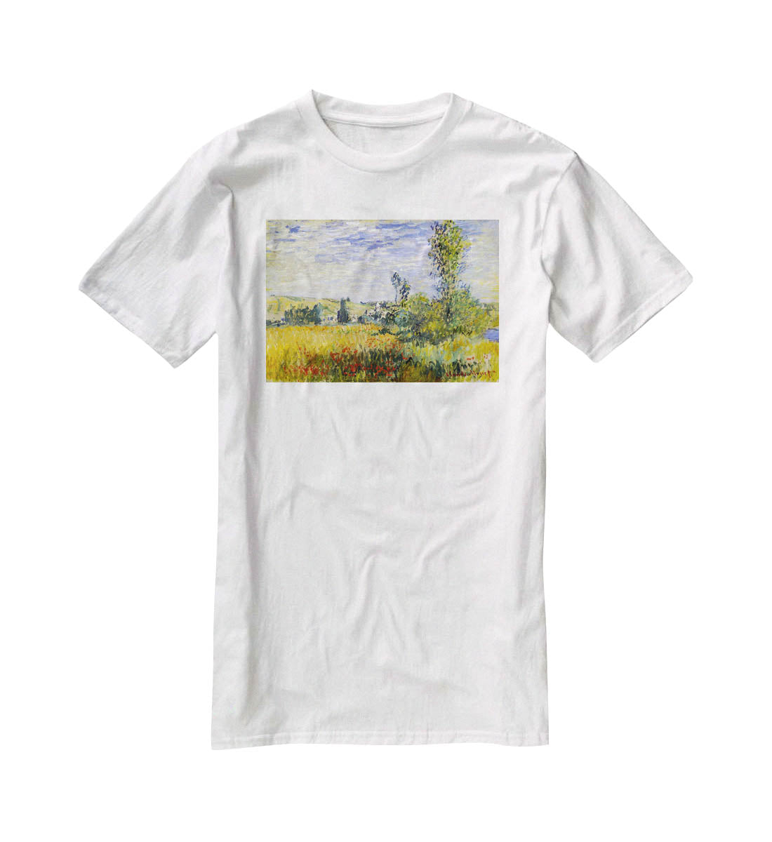 Vetheuil by Monet T-Shirt - Canvas Art Rocks - 5