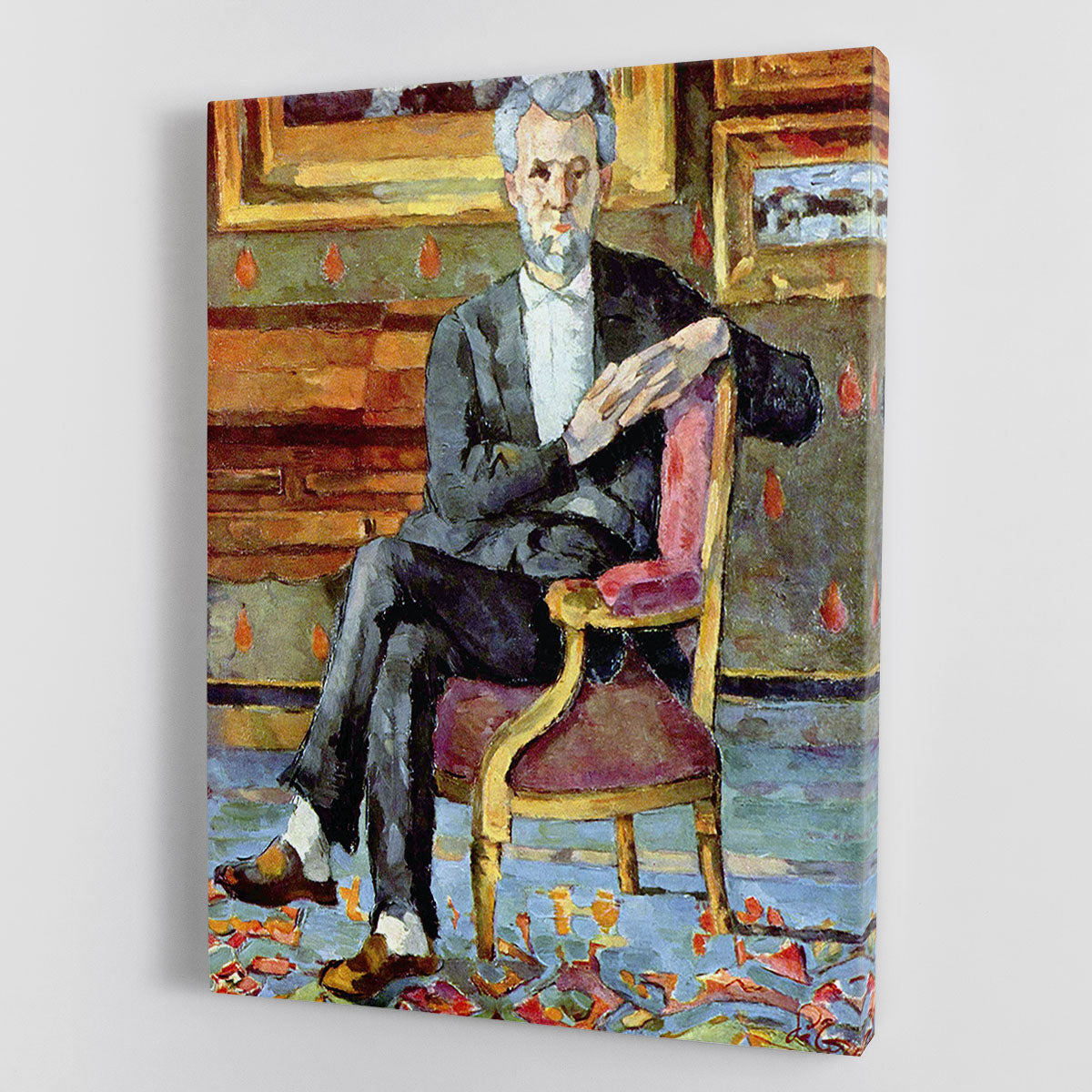 Victor Chocquet seated portrait by Cezanne Canvas Print or Poster - Canvas Art Rocks - 1
