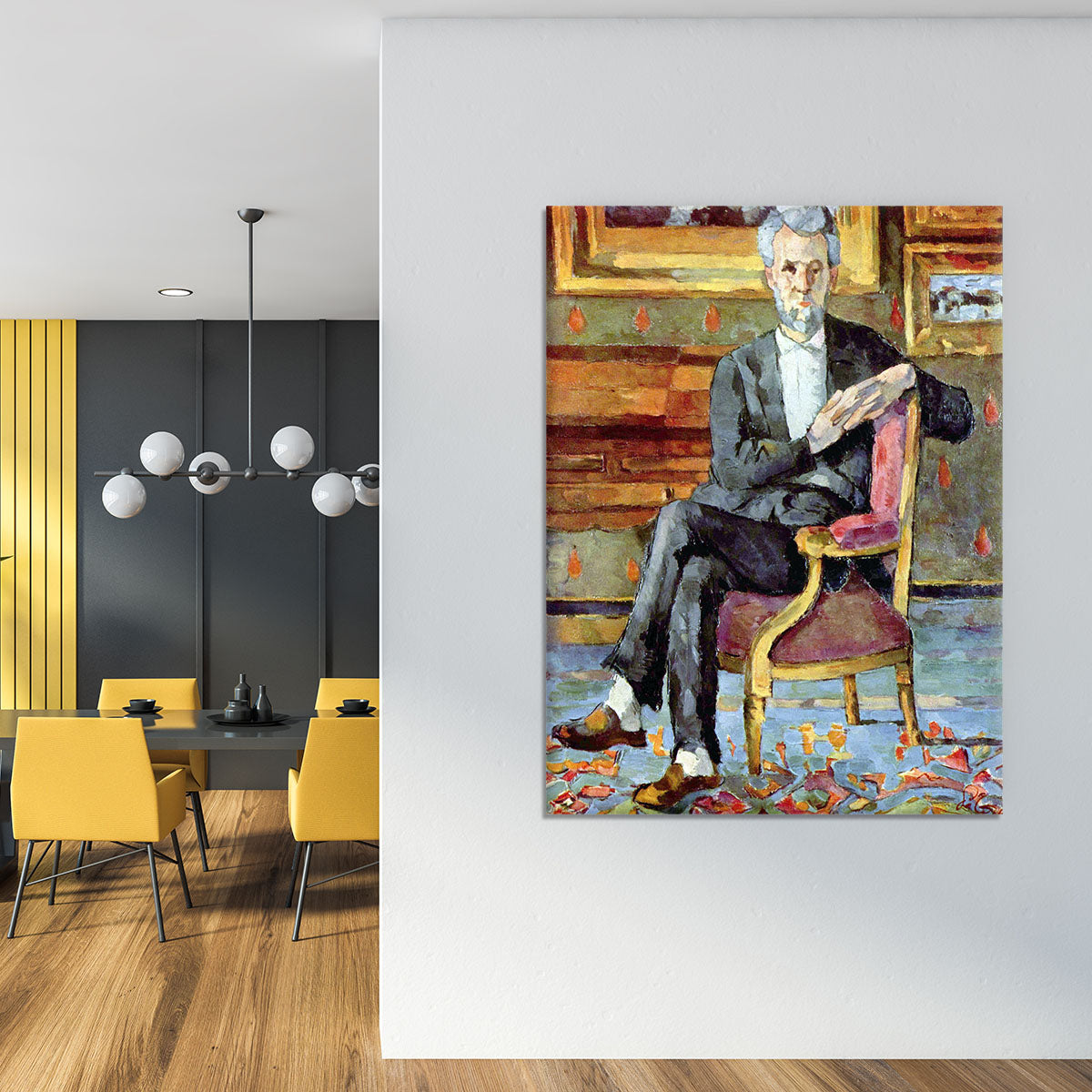 Victor Chocquet seated portrait by Cezanne Canvas Print or Poster - Canvas Art Rocks - 4