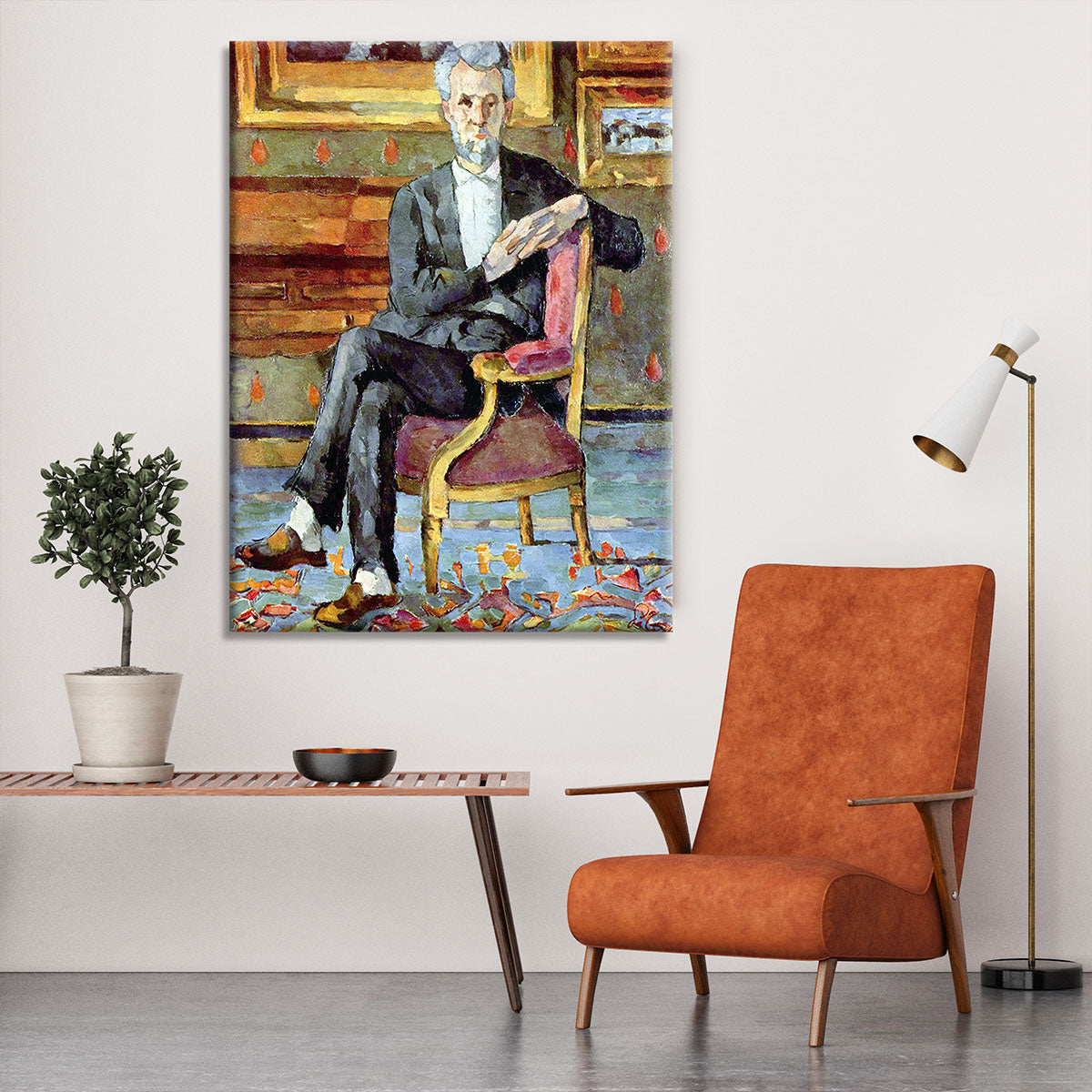 Victor Chocquet seated portrait by Cezanne Canvas Print or Poster - Canvas Art Rocks - 6