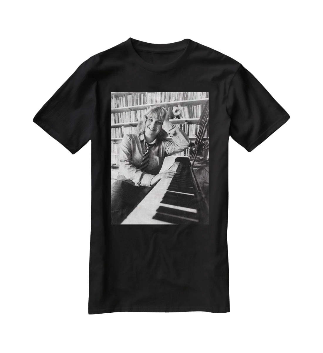 Victoria Wood at the piano T-Shirt - Canvas Art Rocks - 1