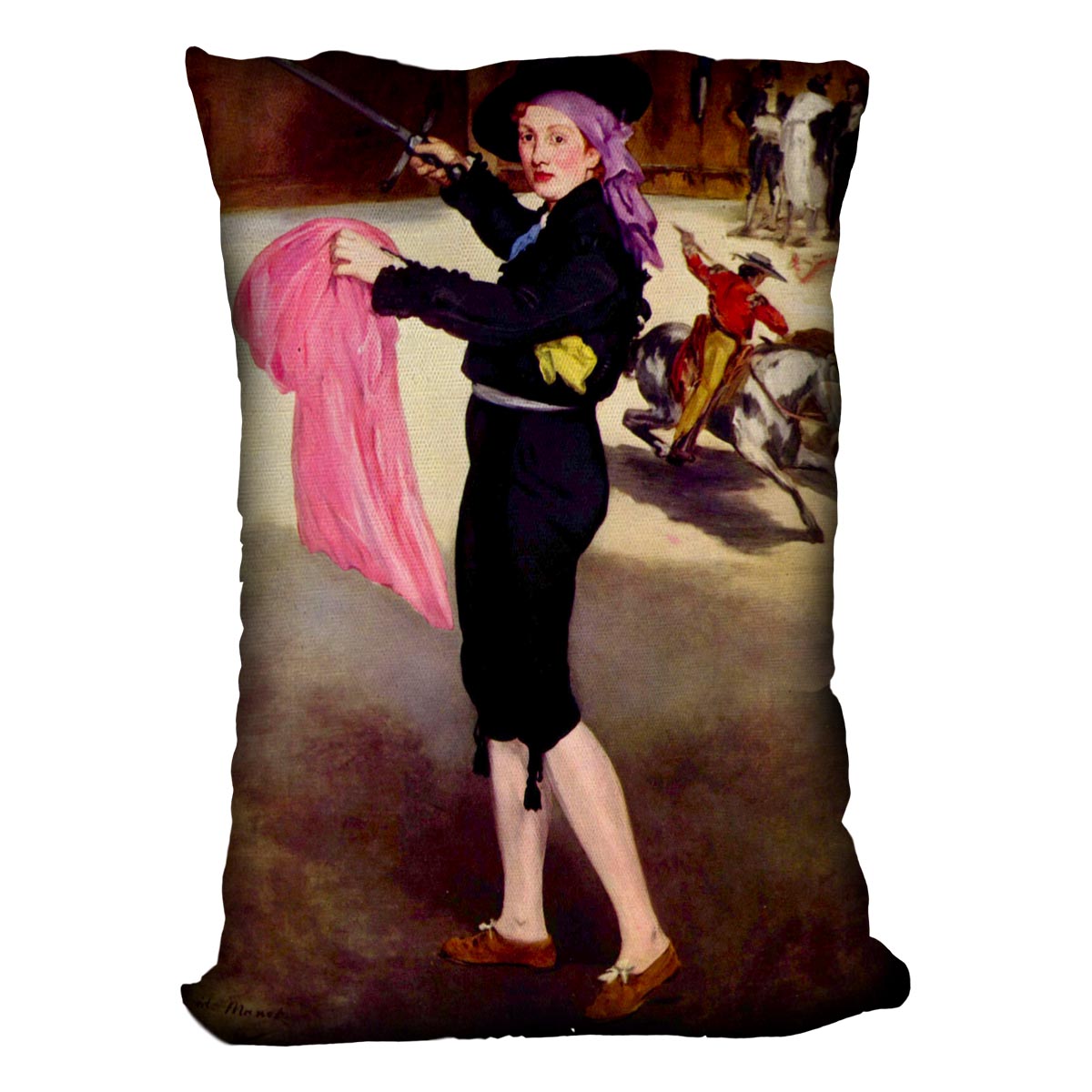 Victorine in the Costume of a Matador by Manet Cushion