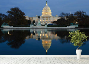 View Capitol in Washington dusk Wall Mural Wallpaper - Canvas Art Rocks - 4