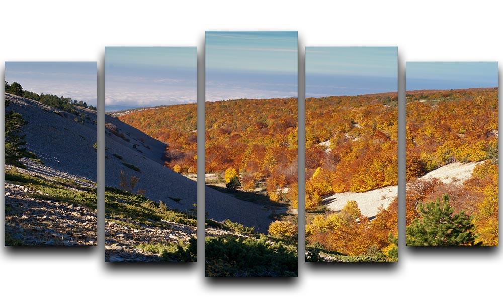 View from the Mount Ventoux 5 Split Panel Canvas  - Canvas Art Rocks - 1