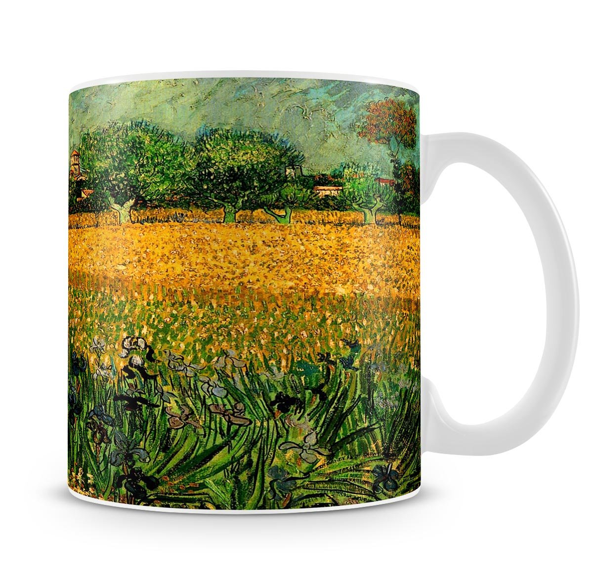 View of Arles with Irises in the Foreground by Van Gogh Mug - Canvas Art Rocks - 4