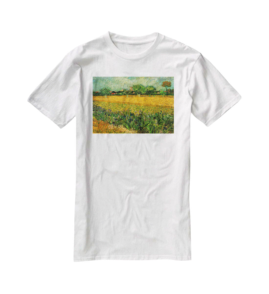 View of Arles with Irises in the Foreground by Van Gogh T-Shirt - Canvas Art Rocks - 5