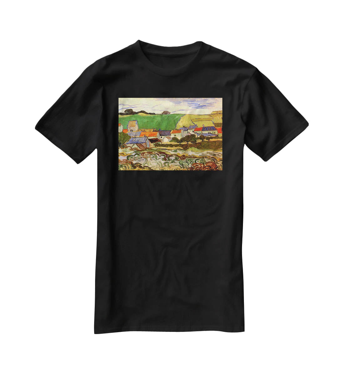 View of Auvers by Van Gogh T-Shirt - Canvas Art Rocks - 1