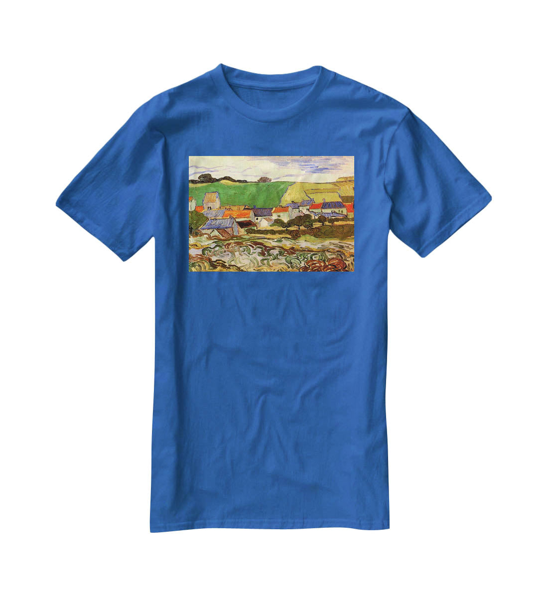 View of Auvers by Van Gogh T-Shirt - Canvas Art Rocks - 2