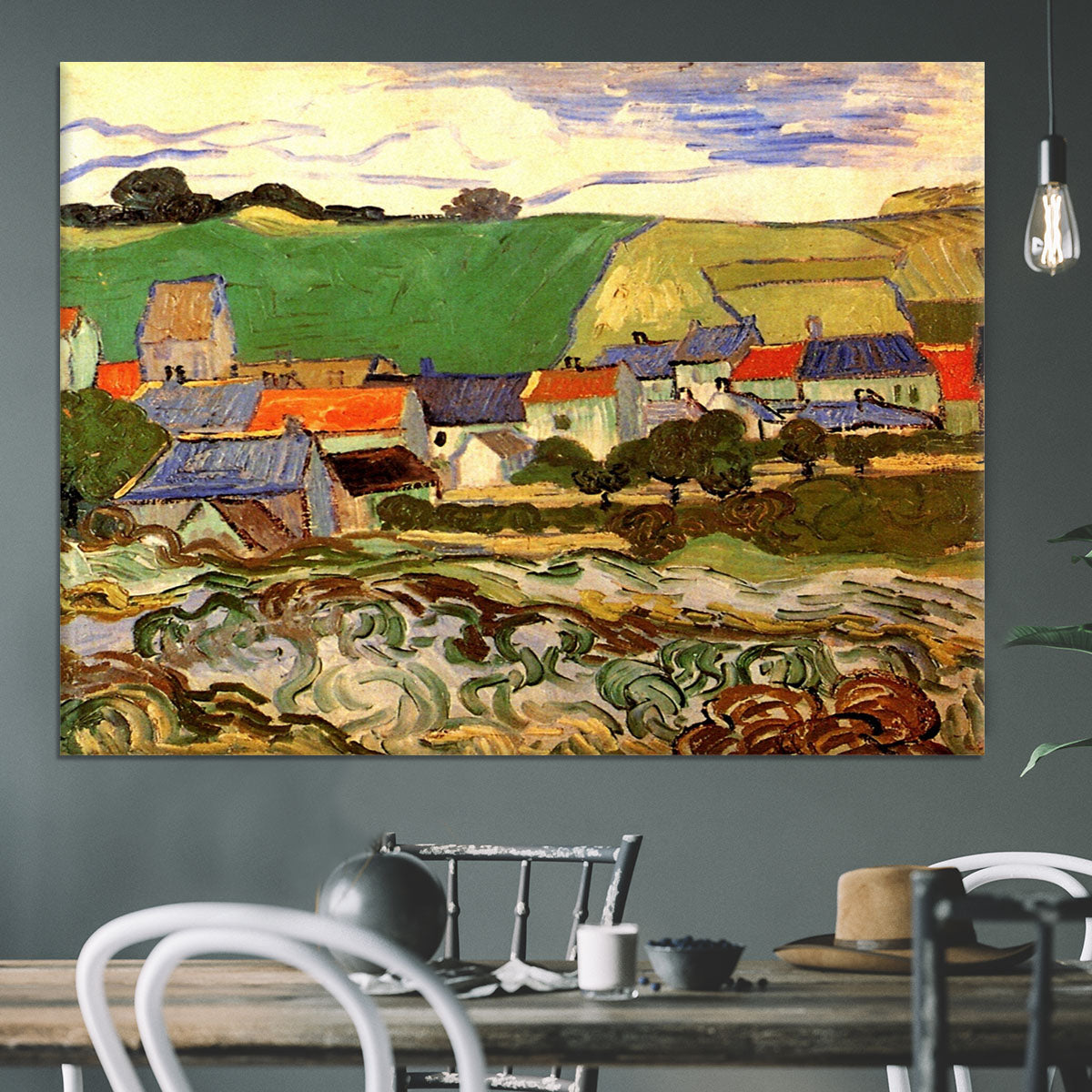View of Auvers by Van Gogh Canvas Print or Poster - Canvas Art Rocks - 3