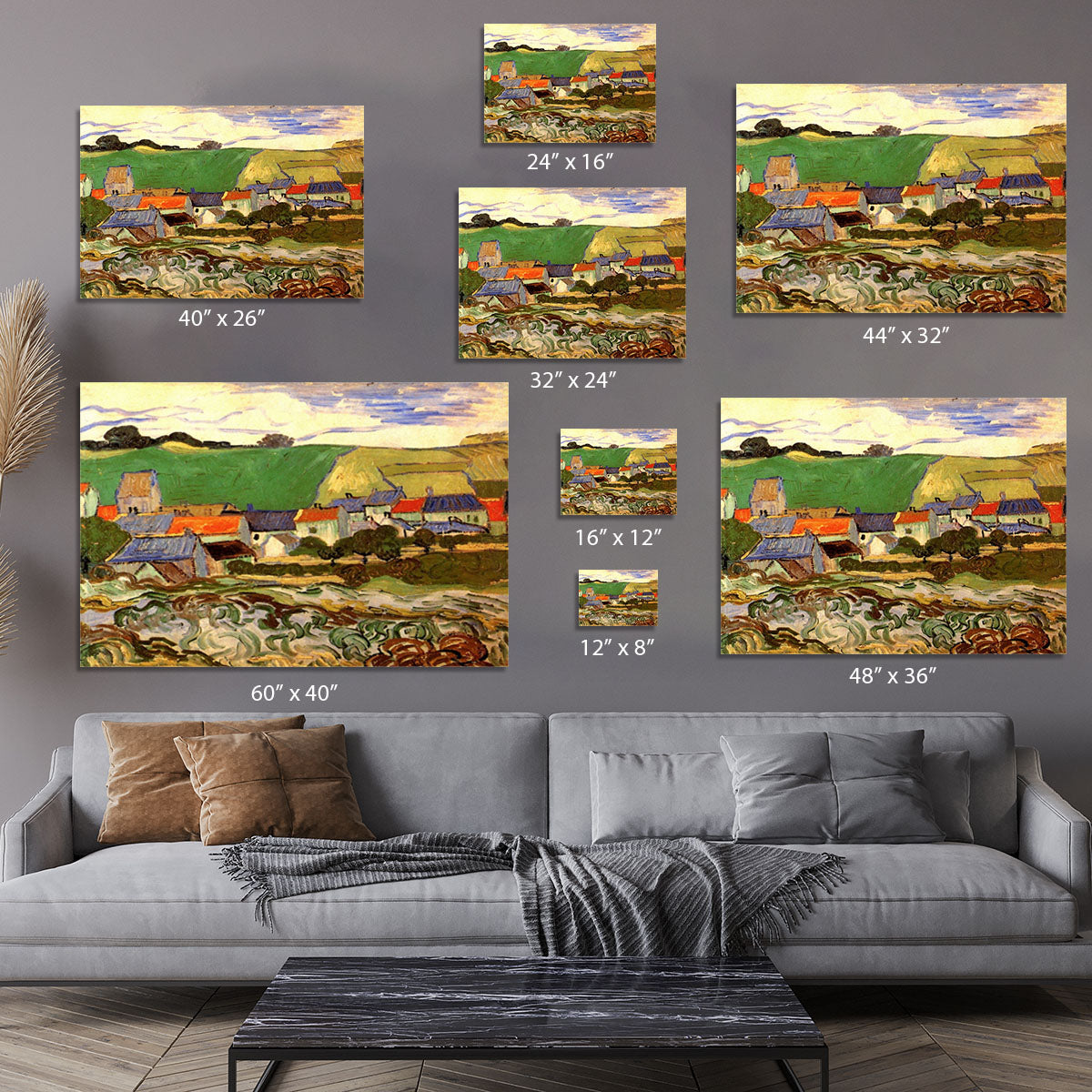 View of Auvers by Van Gogh Canvas Print or Poster - Canvas Art Rocks - 7