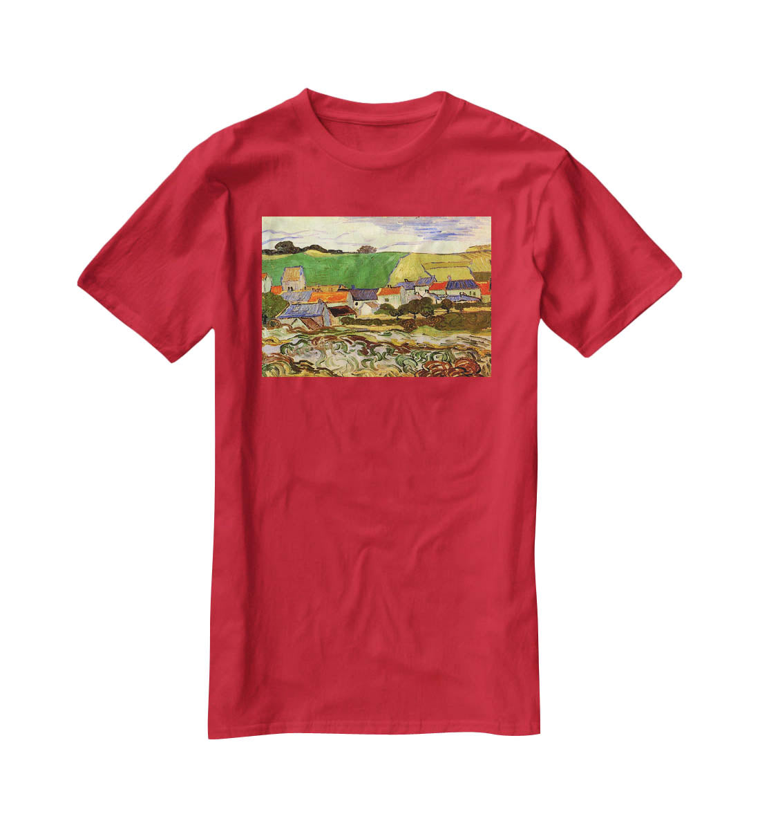 View of Auvers by Van Gogh T-Shirt - Canvas Art Rocks - 4