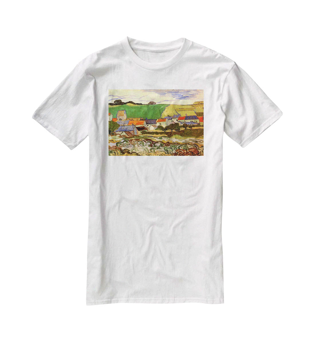 View of Auvers by Van Gogh T-Shirt - Canvas Art Rocks - 5