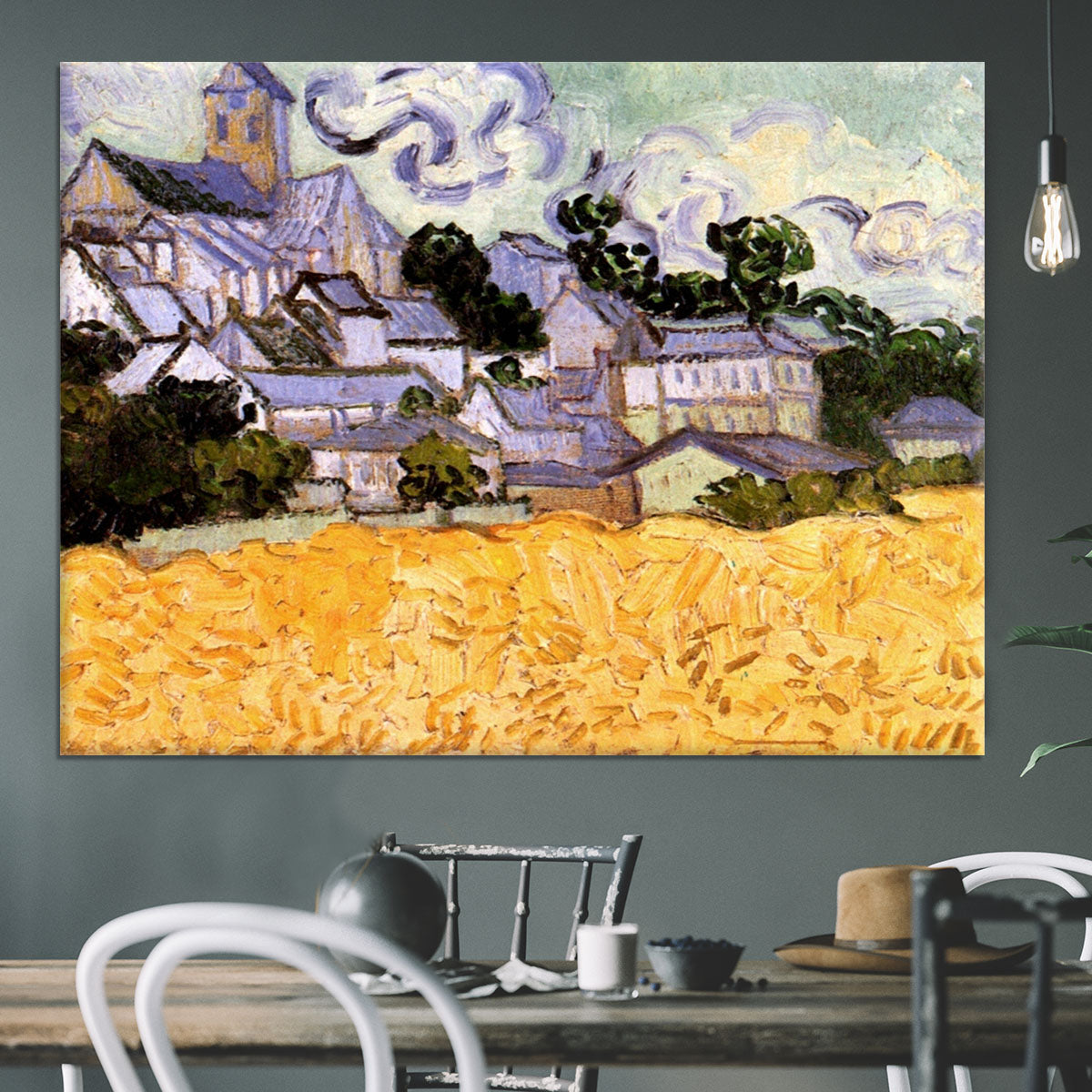View of Auvers with Church by Van Gogh Canvas Print or Poster - Canvas Art Rocks - 3