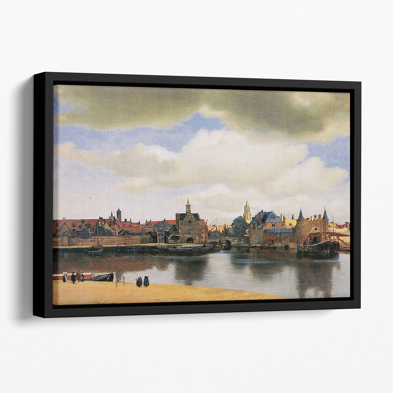 View of Delft by Vermeer Floating Framed Canvas
