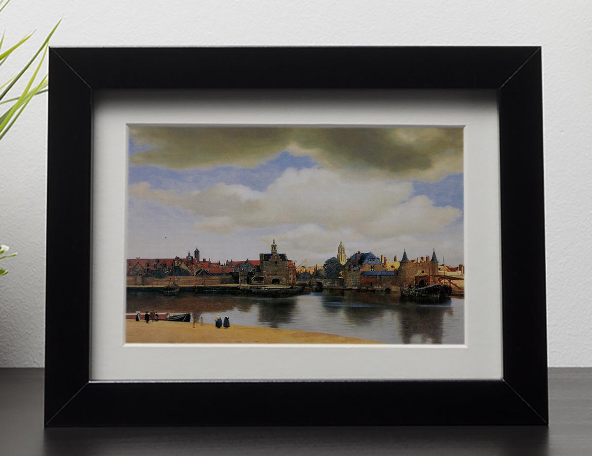 View of Delft by Vermeer Framed Print - Canvas Art Rocks - 1