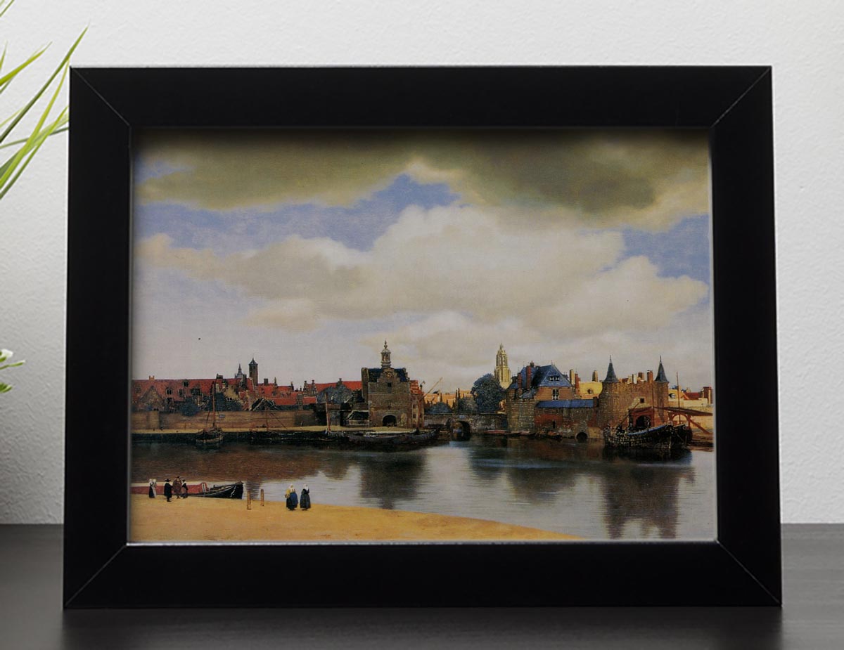 View of Delft by Vermeer Framed Print - Canvas Art Rocks - 2